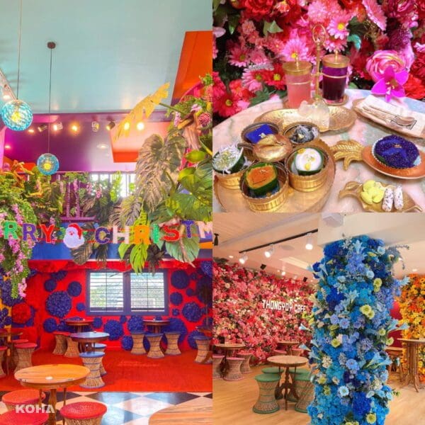 享受被浪漫花朵包圍的幸福感！曼谷超人氣網美咖啡廳「Thongyoy Cafe」，華麗浮誇又夢幻！