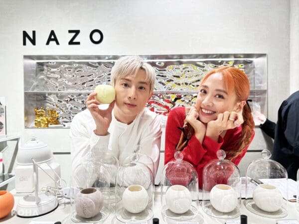 香氛品牌 NAZO 吳映潔與阿本於門市擔任「一日店長」