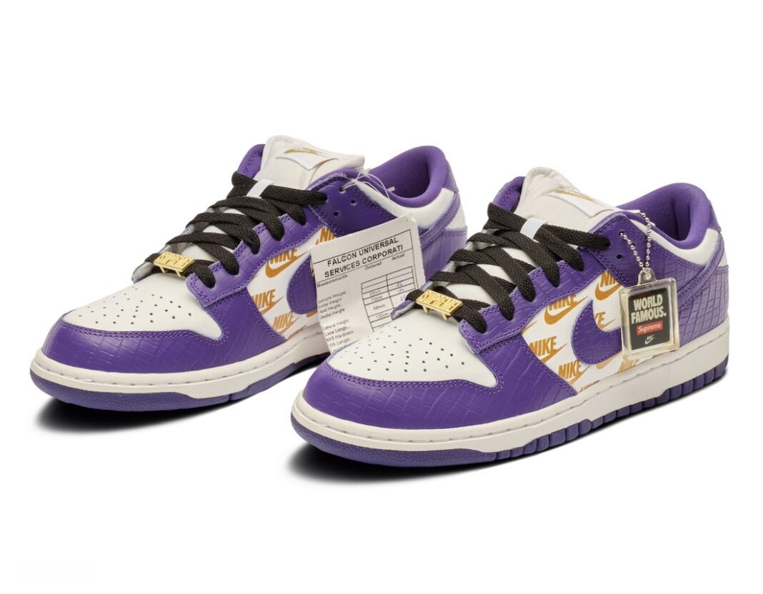 限量版Supreme x Nike SB Dunk Low “Court Purple”樣品，蘇富比獨家